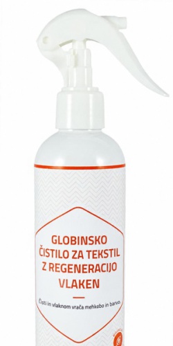 Globinsko čistilo za tekstil z regeneracijo vlaken