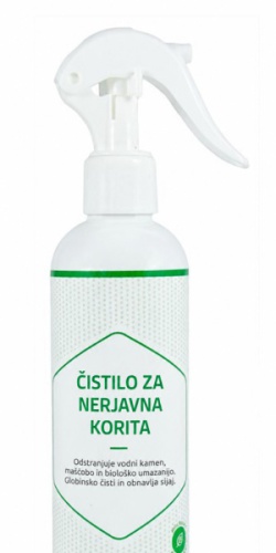 Čistilo za pomivalno korito iz nerjavečega jekla
